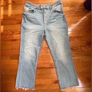 Zara Button Up Wide leg flare jeans